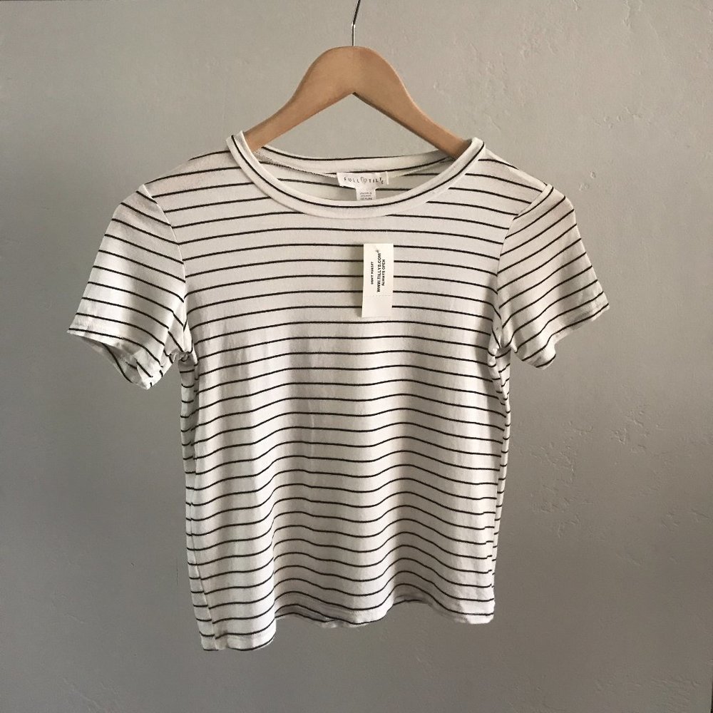 Striped Cropped T-Shirt, NWT